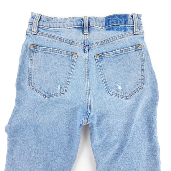 ABERCROMBIE 90s Straight Ultra High Rise Jeans Ankle Slit Clean Girl Minimal Y2k - Picture 6 of 8